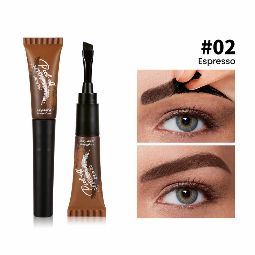 💧5-Color Tear-Off Brow Tint – Long-Lasting Waterproof Brow Gel