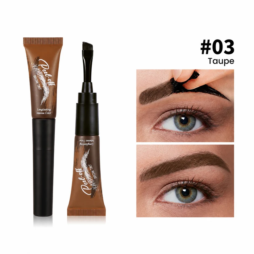 💧5-Color Tear-Off Brow Tint – Long-Lasting Waterproof Brow Gel