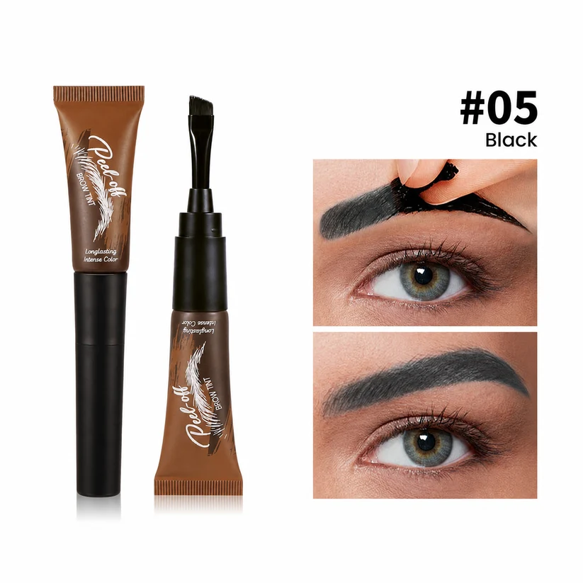 💧5-Color Tear-Off Brow Tint – Long-Lasting Waterproof Brow Gel