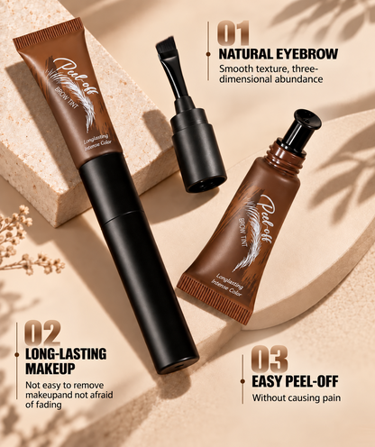 💧5-Color Tear-Off Brow Tint – Long-Lasting Waterproof Brow Gel
